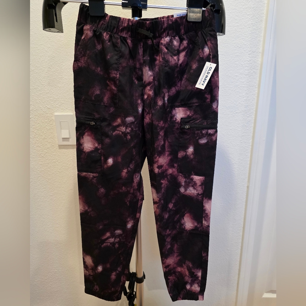 Old Navy Kids Tie-Dye Joggers - Black and Purple